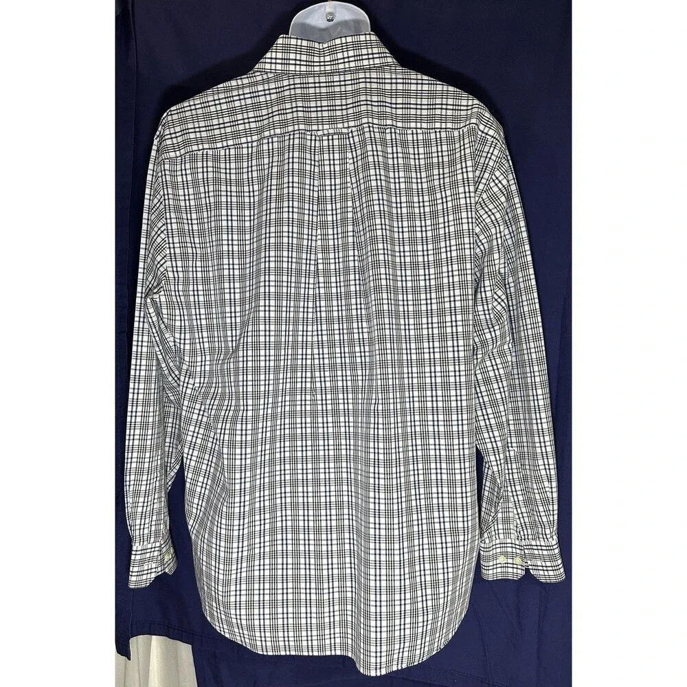 Nautica Men's XL Long Sleeve Button Up Plaid Shirt - Wrinkle Resistant